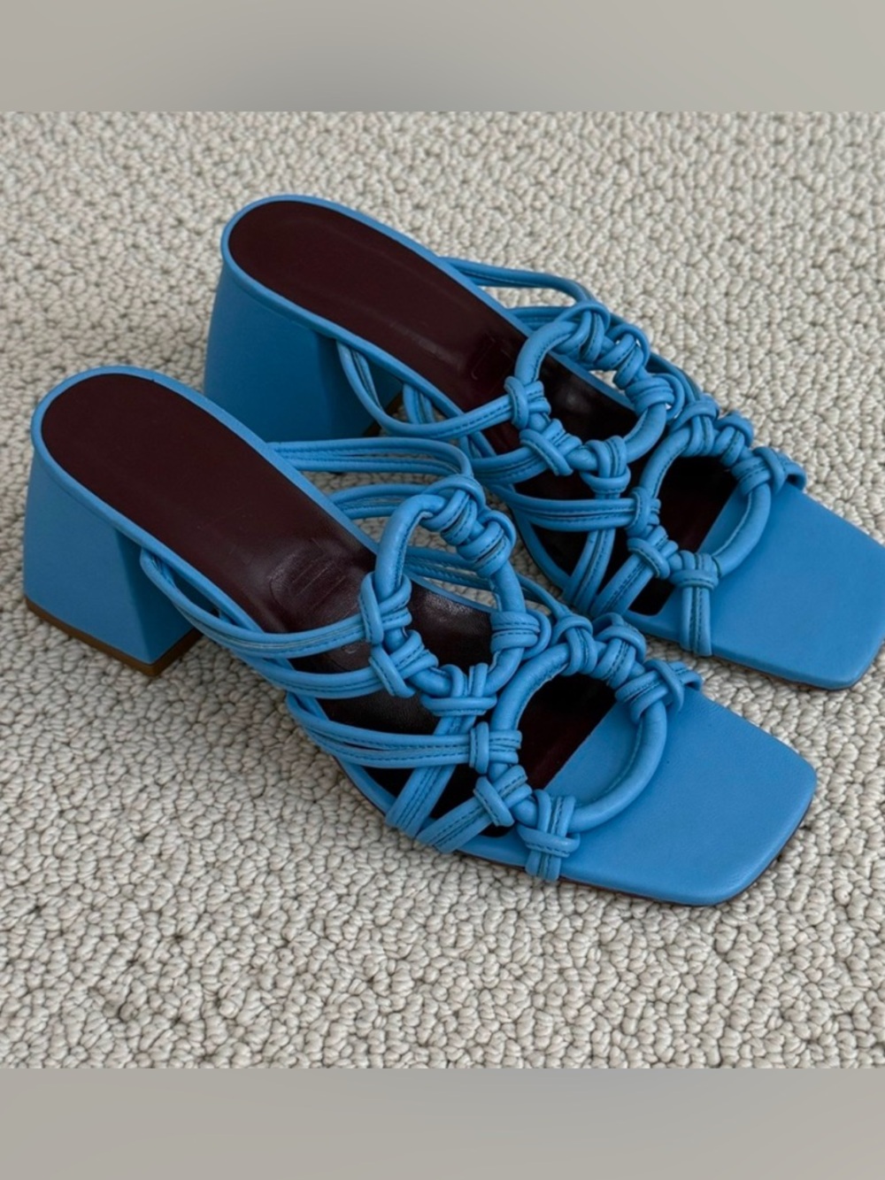 STAUD Adeline Knotted Leather Sandals